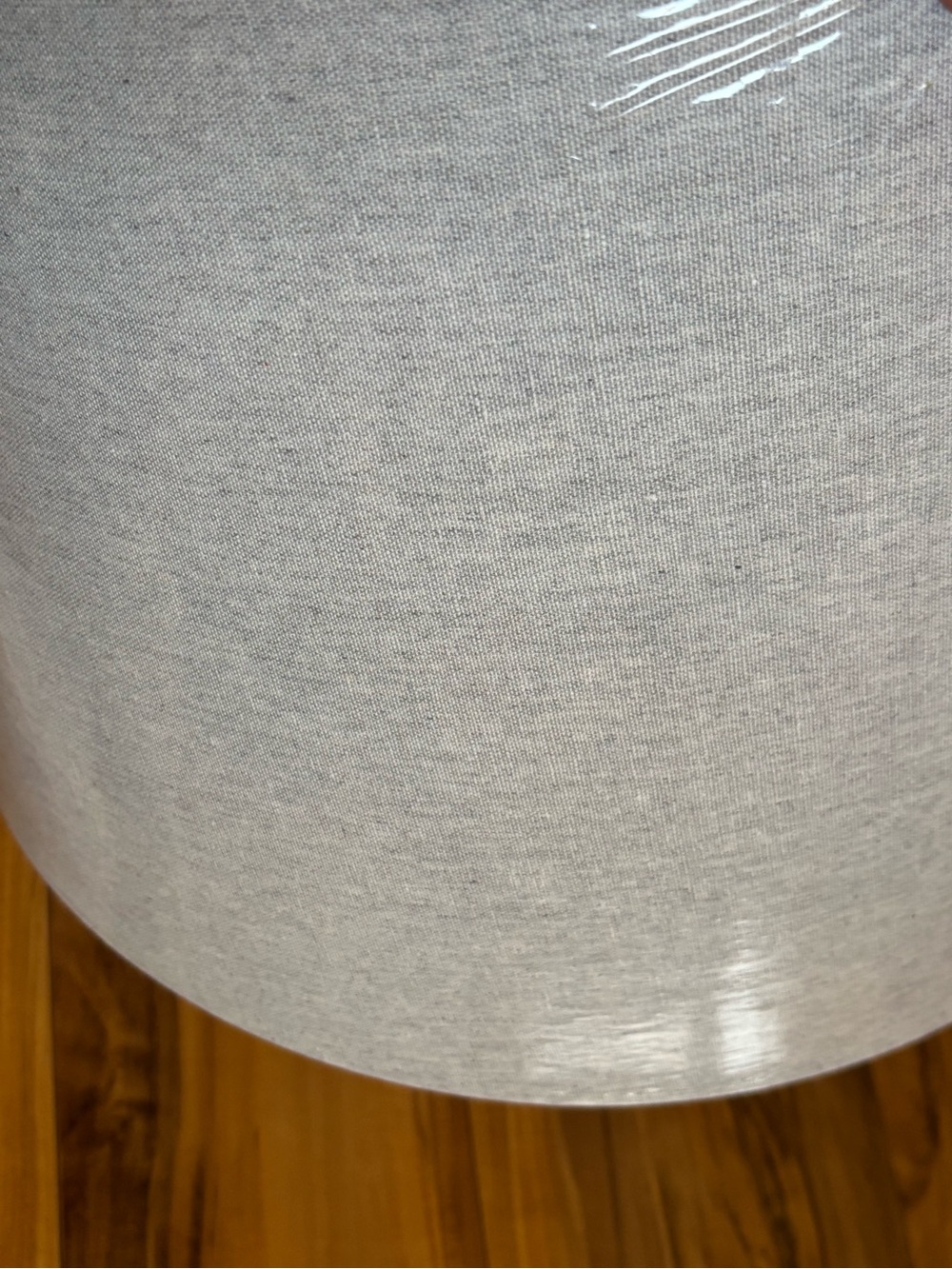 New Threshold Gray Lamp Large Round Shade - Picture 5 of 5